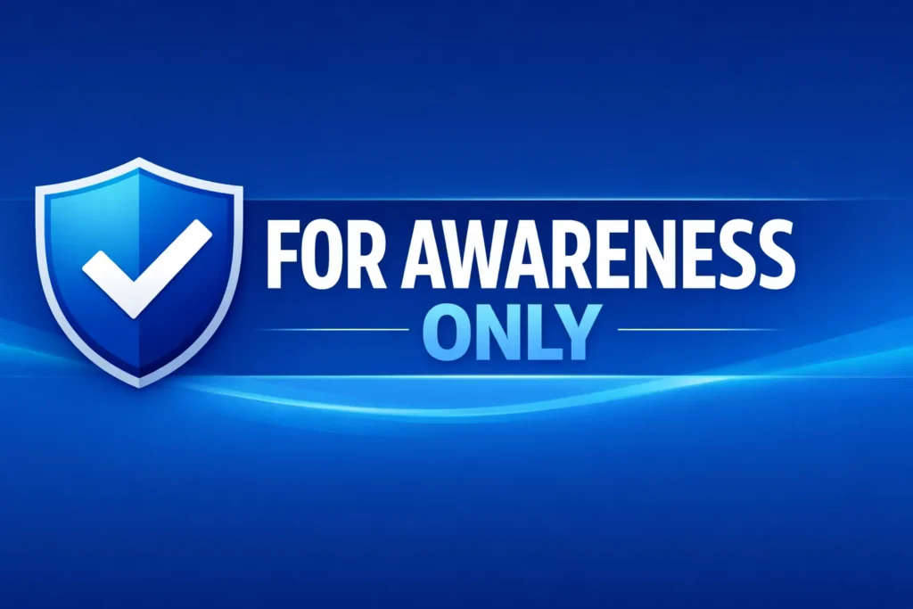 Satta Matka awareness only not promotion disclaimer