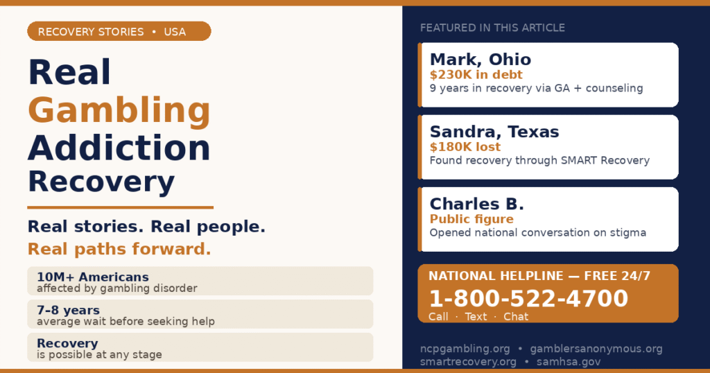 Gambling addiction recovery stories USA — real journeys of hope and rebuilding from Americans