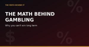 "Math behind gambling illustration showing house edge and odds symbols"